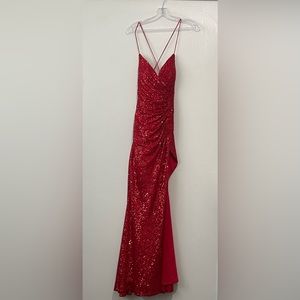 Cinderella Divine Sequin Red Prom dress